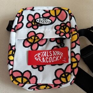 Floral Crossbody Bag - White, Pink, Yellow